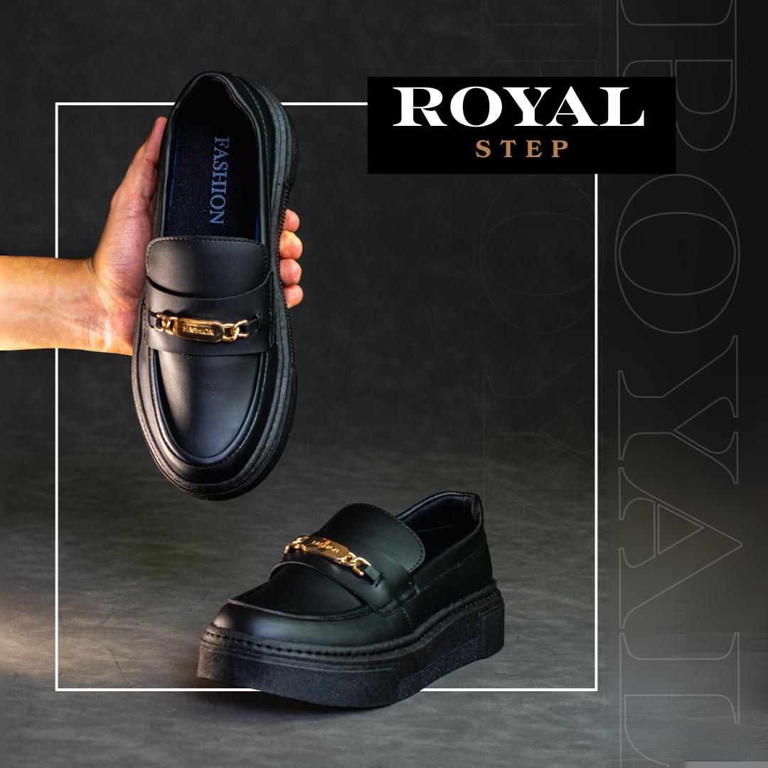 RoyalStep™ – Classic Loafers with Metallic Detail